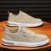 Men's Summer Breathable 2026 New Thin Anti-Odor Sports Casual Canvas Slip-On Flat Work Trendy Shoes_vogvips.com