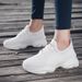 Plus-size men's and women's shoes flying woven sports shoes over foot shoes Casual shoes socks shoes Couple shoes_vogvips.com