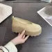 Suede Platform Shallow Yellow Loafers Spring Fashion Concise Chunky Heel Shoes Woman 250625_vogvips.com