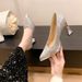 Single Pointed Toe Shoes, 2025 New Style, Shallow Mouth, Thick Versatile Waterproof Platform, Socialite Temperament,_vogvips.com