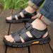 Sandals Men's New Summer Thick Soled Beach Dad's Shoes, Fashionable, Casual, Comfortable Sandals For Men_vogvips.com
