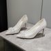 Women's Elegant High Heels White Satin Crystal Flowers Wedding Shoes New Fashion Brides_vogvips.com