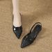 2026 Summer New Sandals, Foreign Trade, Unique Low Heel, Pointed Open Back, Closed Toe, European And American Style_vogvips.com