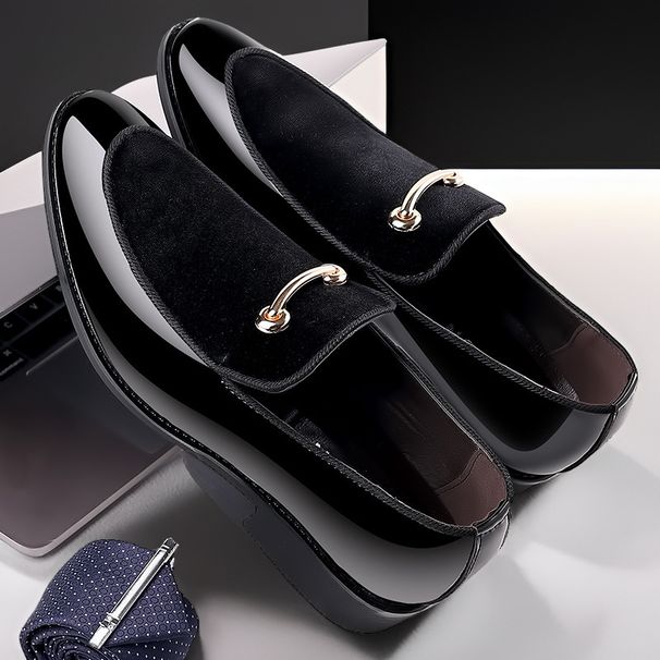 Men's Plus Size, Youth Versatile Suede Patent Casual Shoes, Korean Version Trendy Loafers, Hairstylists, Leather Shoes_vogvips.com