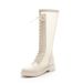 Inner Height Increasing Martin 25 Spring Summer Thin Over-the-Knee Black Mesh Breathable Hollow Long Boots For Women_vogvips.com