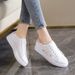 White Sneakers 2023 New Spring Breathable Flat Leather Lace-up Sports Fashion Casual Shoes For Women_vogvips.com