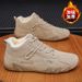 Winter Velvet Shoes Men's Trendy All-Match Construction Site Work Non-Slip Thickening Thermal Cotton Shoes Labor Protect_vogvips.com