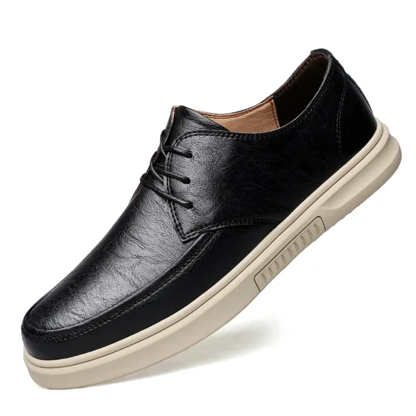 High Quality Leather Men's Breathable Dress Shoe Elastic Wear-Resistant Soft Sole Business Casual Oxford Shoes_vogvips.com