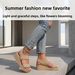 New Summer Women's Sandals Non-slip Thick-soled Slope Bottom Heightening Fashionable Versatile Woven Belt Roman Sandals_vogvips.com