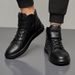 Martin Boots Men's Tooling Boots Medium Boots High Top Cotton Shoes Snow Boots Men's Leather Shoes Men's Shoes_vogvips.com