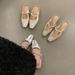 Flat-bottomed French-tyle Cloed-toe Mule, Fairy Hoe For Outdoor Wear, 2025 New Ummer Niche Ilver Mary Jane_vogvips.com