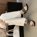Vacation-style Casual Summer Square-toed Flip-flop Straw-woven Wedge For Women, Half-slippers, Beach Sandals_vogvips.com