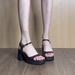 Lan Cabinet Version ~ Waterproof Platform Sandals With One Strap, Elegant Small Stature Chunky Heel Roman High Heels For_vogvips.com