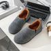 Bebealy Men's Warm Non-Slips Slippers Cozy Casual Indoor Outdoor Flats Slides Plush Bedroom Warm Shoes Male Soft Sole Home Shoes_vogvips.com
