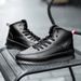 Men's Mid-High Top Thick-Soled White Sneakers Versatile Casual Trendy Board Shoes_vogvips.com