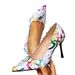 Women's Shoes Wine Mix And Match Color High Heels Women's Stiletto Heels Fashion Party Pointed Heels Women's Shoes_vogvips.com