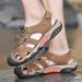 Cross-Border Large Size Summer Sandals Top Layer Cowhide Outdoor Water Casual Men's Beach Shoes Export Men_vogvips.com