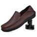 Men's Summer Shoes, Genuine Casual Breathable Slip-On Leather Soft Sole Driving Shoes_vogvips.com