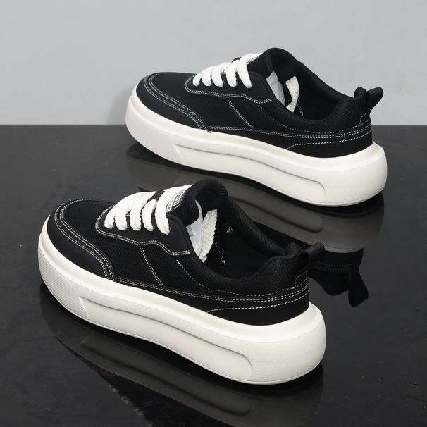 Men's Breathable Mesh Casual Sneakers Fashion Thick Sole Platform Shoes Cushioned Walking Shoes_vogvips.com