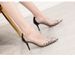 899-25 European And American Style Simple Pointed-toe Rhinestone Transparent High-heeled Shoes, Slim Heel, Slimming_vogvips.com