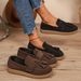 Women's Thick Soled Tassel Loafers Plus Size Retro Spring Style Comfortable Low Top Shoes_vogvips.com