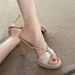 New Arrival Rhinestone High Heel Sandals Women's Thick Heel Waterproof Platform Flip-flops Outwearelegant Socialite Style Slippers_vogvips.com