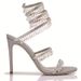 Cross-Border Factory Spring Summer New RC Snake-Shaped Rhinestone Pendant Thin Wrap Heel Roman Sandals Boots European_vogvips.com