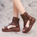 Foreign Trade Export Roman Shoes For Women, Summer Casual Fashion 2024 New High-Top Height-Increasing Wedge Sandals With_vogvips.com