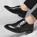 Men's Genuine Leather Low-Top Oxford Dress Shoes_vogvips.com