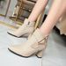 2022 Autumn Winter New High Women Thick Heel Pointed Toe Slimming Short Ankle Martin Boots_vogvips.com