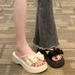 French-s High-end Sandals 2026 New Model Platform Thick-soled Bow Slippers For Women Summer Outdoor Wear Ins Fairy_vogvips.com
