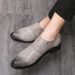 Euro Step 2025 Brogue Leather Trendy Business Hair Stylist Slip-On Korean Versatile British Style Casual Men's Shoes_vogvips.com