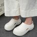Men Women Non-slip Oil-proof Graffiti Kitchen Waterproof Work Shoes Chef Master Restaurant Sandals_vogvips.com