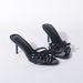 Elegant Bow Detail High Heel Sandals For Women - Comfortable PU Slingback Pumps With Rubber Sole (Black, Red, Beige)_vogvips.com