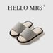 Butterfly Indoor Cool Waffle Fabric Cotton Linen Slippers Female_vogvips.com