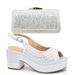 Fish mouth round head back tie chunky sandals and stick diamond dinner bag set_vogvips.com