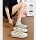 Dexun Shoes Women's 2026 Summer New Hollow Rhinestone Double Buckle With Mesh Single Shoes Soft Sole Light Casual Shoes Sports Shoes_vogvips.com