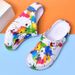 Colorful Men's And Women's Clogs Sandals Slippers Inkjet Pattern Air Cushion Breathable Beach Sandals Outdoor Thick-Soled_vogvips.com