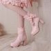 Autumn Winter New Martin Versatile Shoes Side Zipper High Women Sweet Thick Heel Short Boots_vogvips.com