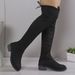 Over-the-Knee For New Plus Women's Suede High Heels Size 43 Back Lace-up Long Boots Women_vogvips.com