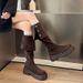 Over-the-Knee For Women 2025 New Autumn Winter Single-Layer Two-Way Wear Khaki Melad High Tube Long Boots_vogvips.com
