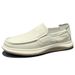 Wenzhou Men's Spring New White Loafers Genuine Leather Breathable Casual Slip-On Lazy Driving Shoes_vogvips.com