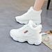 Women's 2025 Winter New Fleece-Lined Cotton Shoes Versatile Height-Increasing Casual Sneakers Non-Slip Warm Snow Boots_vogvips.com