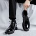 2025 Summer New Mid Top British Style Patent Leather Shoes, Big Toe Versatile Short Boots, Workwear Shoes Trend 8116-R_vogvips.com