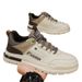 Men's Casual Sneakers With Waterproof & Slip-Resistant Sole, Breathable Round-Toe Shoes For Work And Daily Wear Labor Protection Trendy Shoes_vogvips.com