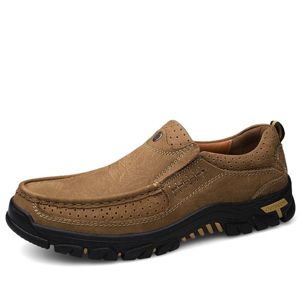 Men's Shoes Outdoor Mountaineering Casual Heavy Dad Grandpa Shoes Men's Lazy Single Shoes_vogvips.com