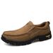 Men's Shoes Outdoor Mountaineering Casual Heavy Dad Grandpa Shoes Men's Lazy Single Shoes_vogvips.com
