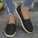 plus-size New Casual Round-toe Low-top Shoes With Waterproof Platform Slip-on Loafers_vogvips.com