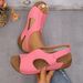 New Plus Size Shoe Mouth, Women's Heel, Summer New Heel Fish Thick Sole, 2025 Sandals, Wedge Root_vogvips.com