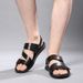 WTEMPO Beach Shoes Double Buckle Summer Men's Beach Shoes Breathable PU Leather Sandals For Men_vogvips.com